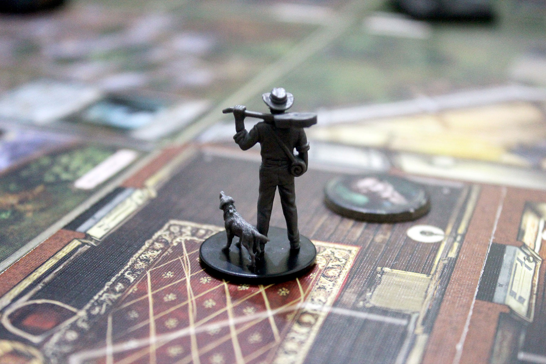 Close-up of board game piece on game board